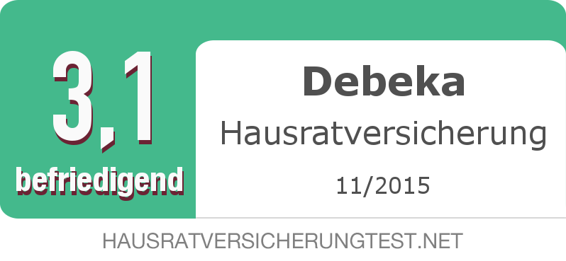 Testsiegel: Debeka Hausratversicherung width=