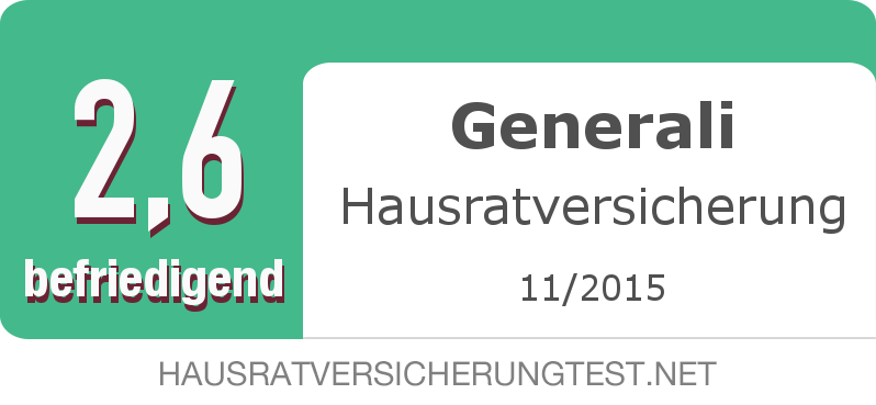 Testsiegel: Generali Hausratversicherung width=