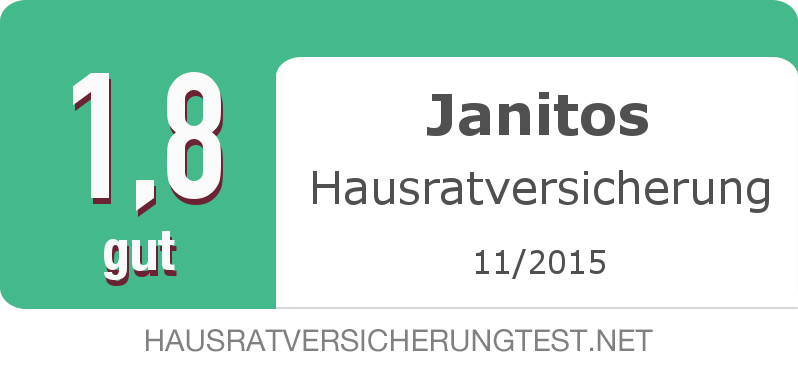 Testsiegel: Janitos Hausratversicherung width=