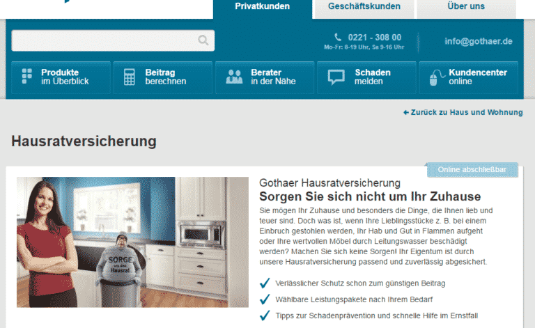 Gothaer Hausratversicherung Test der große Testbericht 2021